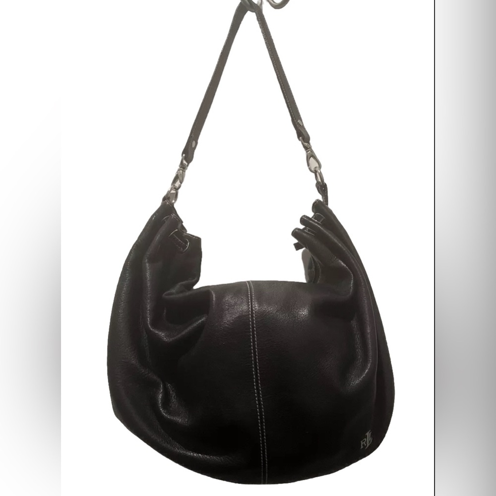 Ralph Lauren Genuine Leather Black Handbag